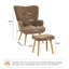 Upholstered With Footstool Armchair-135664585
