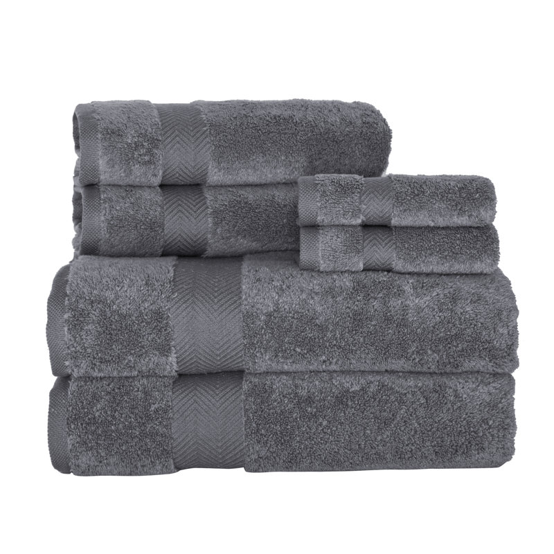 Hammack 6 Piece Turkish Cotton Towel Set, Gray