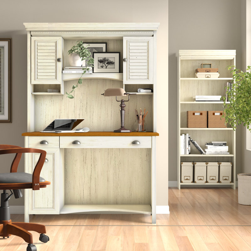 Waelder 3 Piece Computer Desk Office Set, Antique White