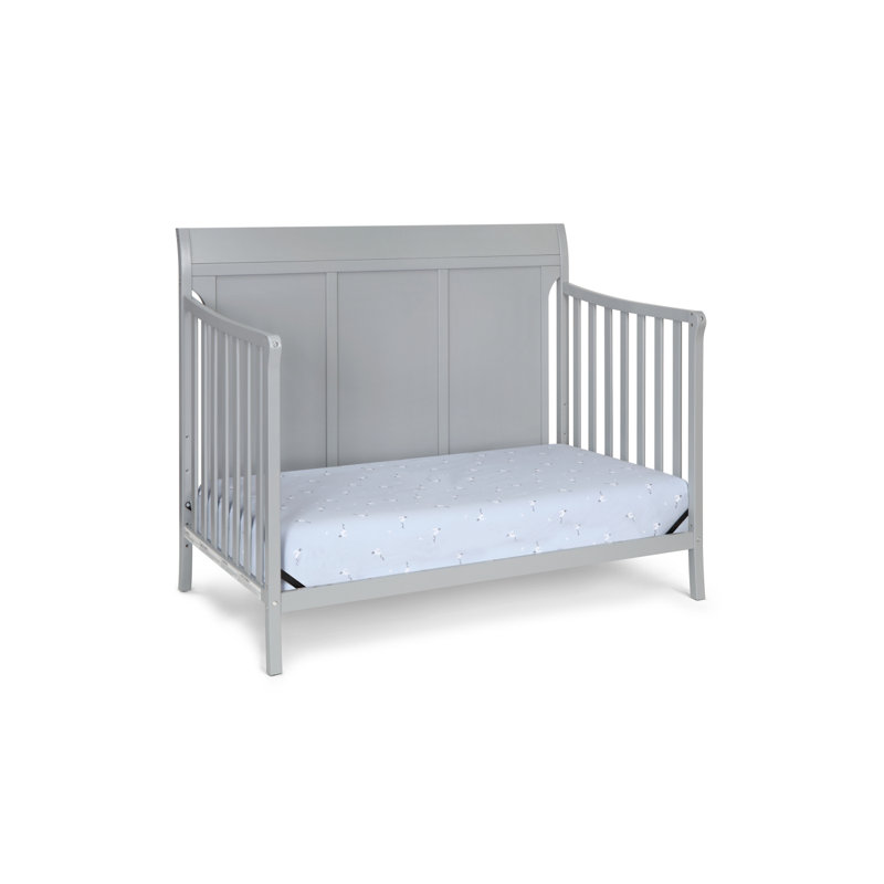 Lit de bébé convertible 4-en-1 Shailee - gris, Gris
