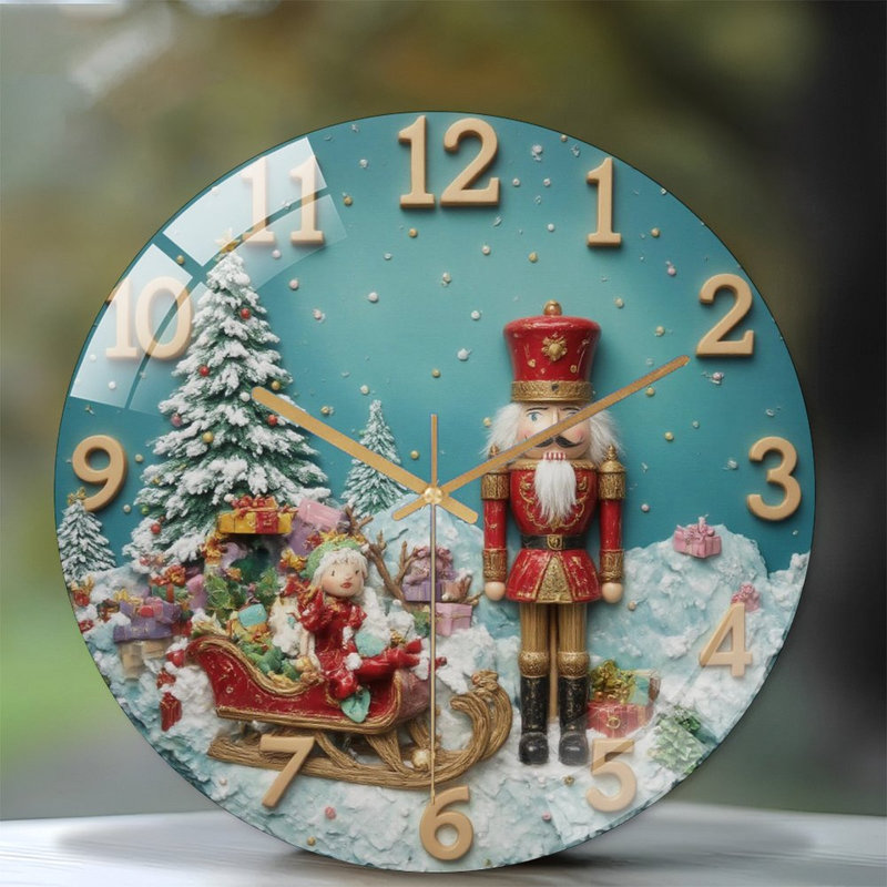 Horloge murale de Noël 12 po