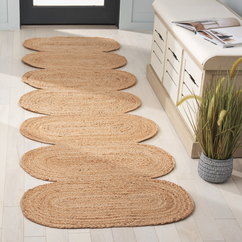 Tapis naturel en fibre naturelle 358, Tapis de couloir 2 pi 3 po x 8 pi