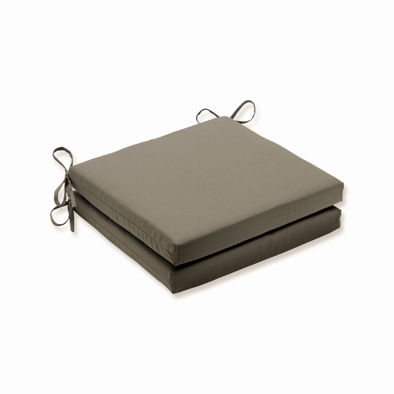 Outdoor 3'' Dining Chair Cushion, Light Gray T-Spun Polyester