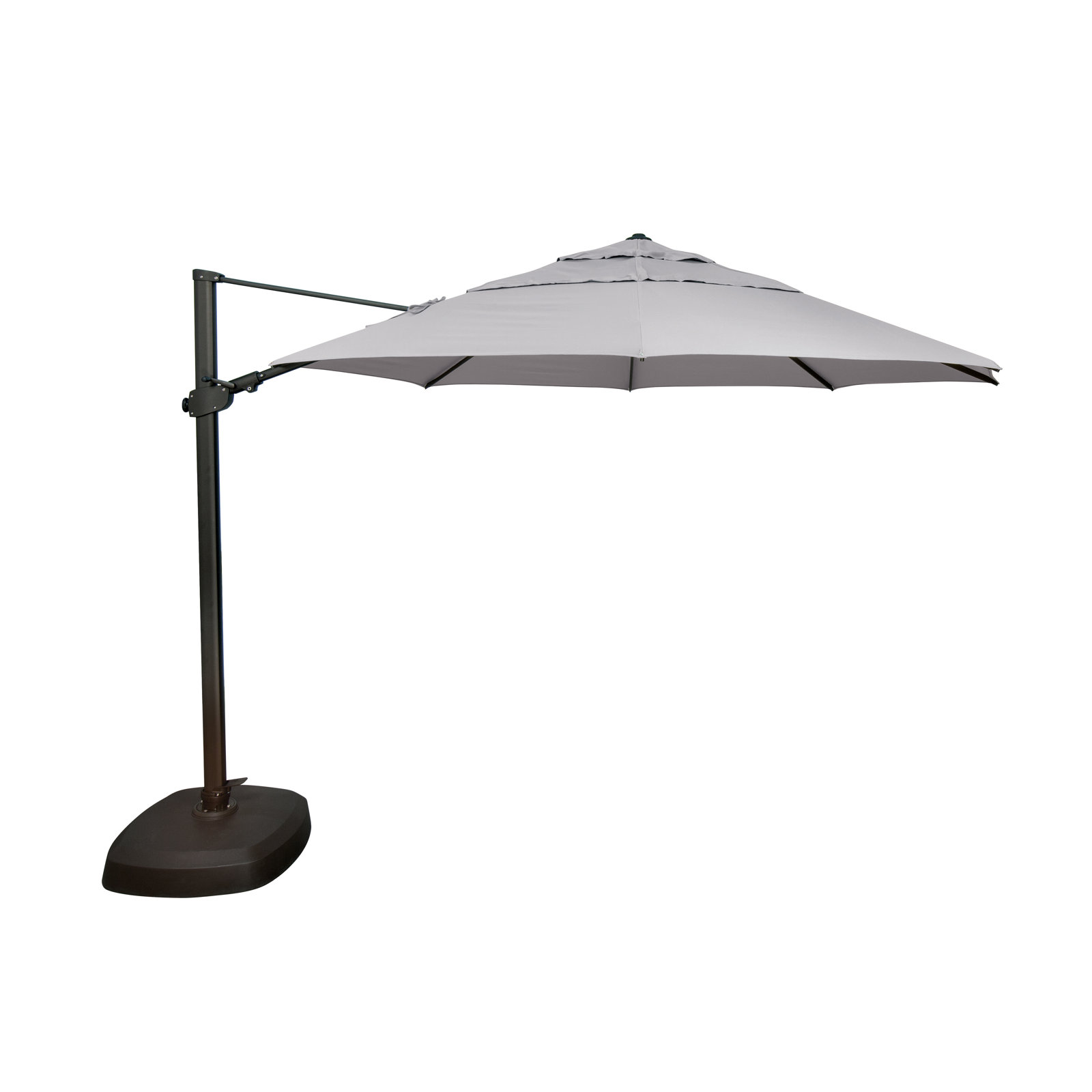11.5' Sunbrella® Cantilever Umbrella, Black, Cast Silver Sunbrella®