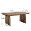 Table basse de salon, table basse rectangulaire 47 po Farmhouse