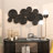 Metal Layered Disk Plate Home Wall Decor with Textured Circles-1806385094