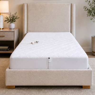 Beautyrest White Microfiber Programmable Heated Mattress Pad