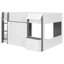 Lit mezzanine avec maisonnette, armoires de rangement intégrées et tablettes Lioro-126554013