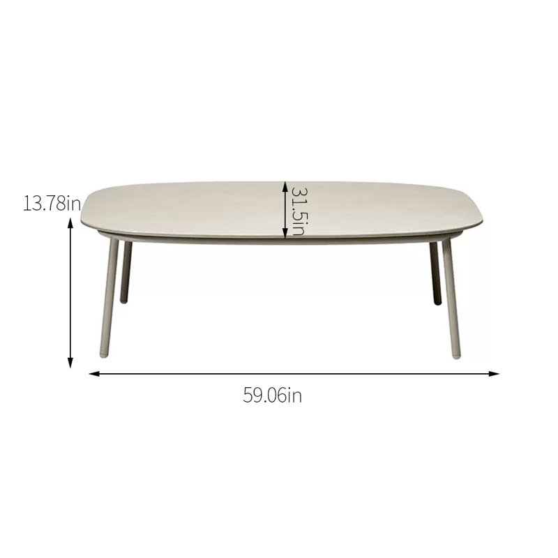 Table basse d'extérieur L 59,06 po x l 31,5 po Moneeka