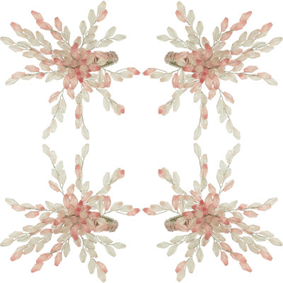 Rond de serviette fleur perlée