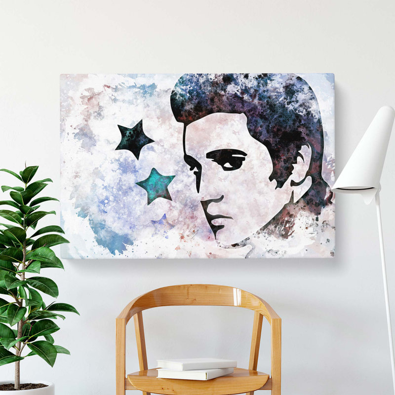 Elvis Presley Stars - Wrapped Canvas, 40.6 cm H x 61 cm W