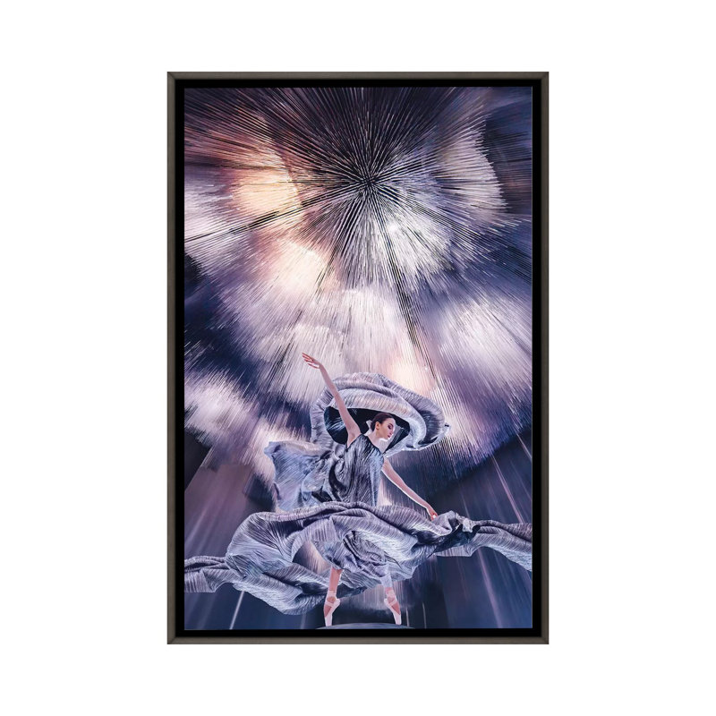 Northern Lights par Hobopeeba-impression, H 40 po x l 26 po x P 1,5 po, Toile avec cadre gris, Pas de tapis
