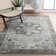 Tucson Vintage Look Machine Washable Non-Slip Area Rug in Green