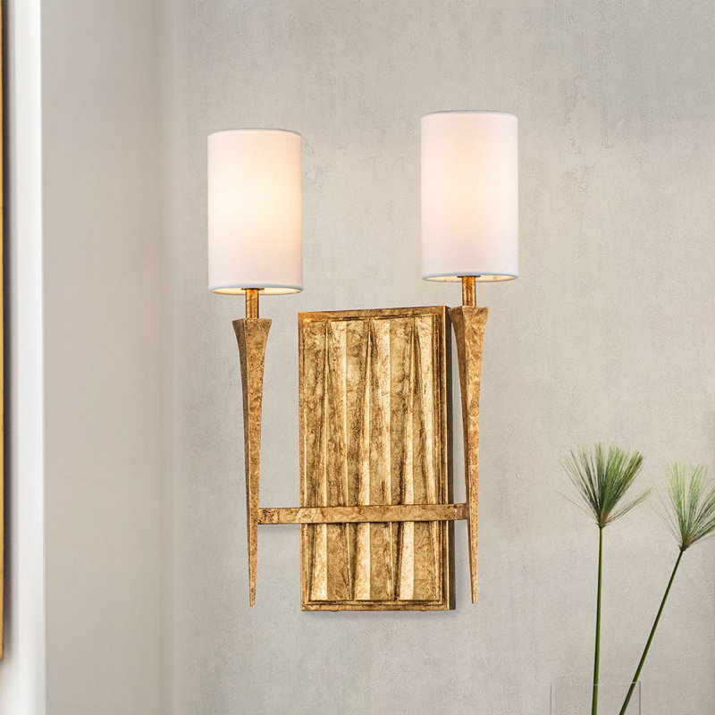 Crest 2 Light Wallchiere, Gold Leaf