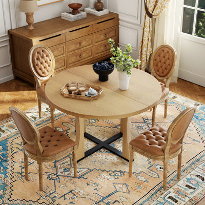 Ensemble de table de salle à manger ronde avec chaise française pour salle à manger
