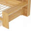 Lit de jour double avec tablettes de rangement, lit multifonctionnel avec deux tiroirs de rangement et bureau d'étude, naturel-268802907