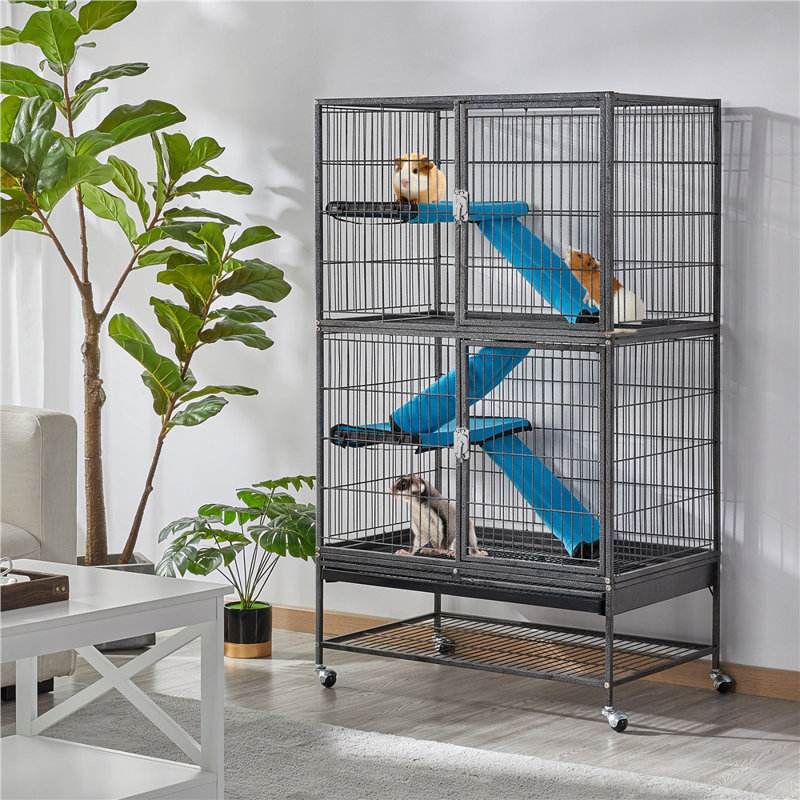 Cage à rat avec rampe Cherrica, Noir
