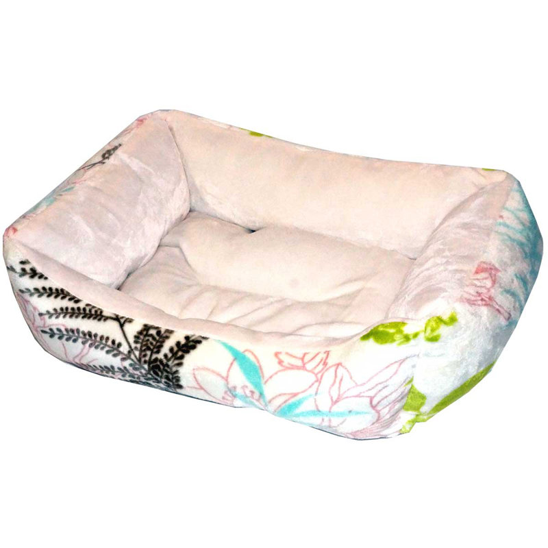 Floral Polyester Pet Bed