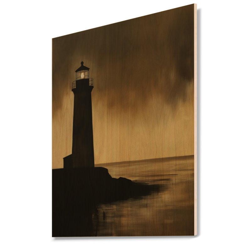 Ambroisine II - Décoration murale en bois paysage marin, H 24 po x l 18 po, Rectangulaire