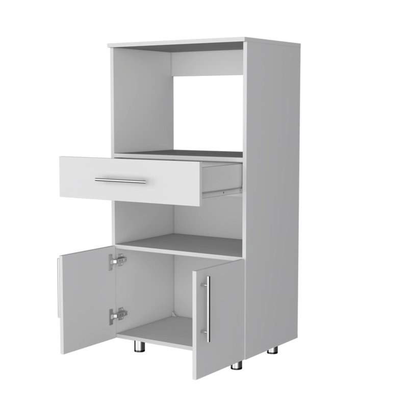 Support à micro-ondes blanc pour garde-manger