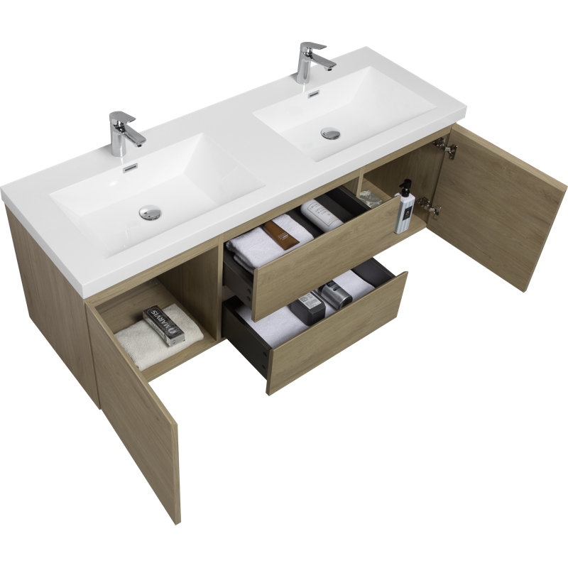 60'' Wall Hung Bathroom Vanity