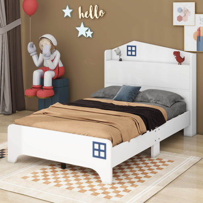 Lit en bois avec tête de lit Sherrell