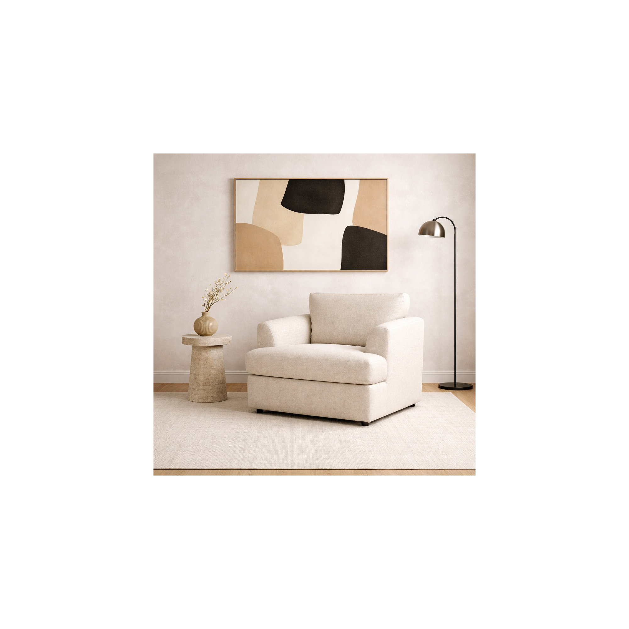 Brooks Upholstered Accent Chair, Evan Metal