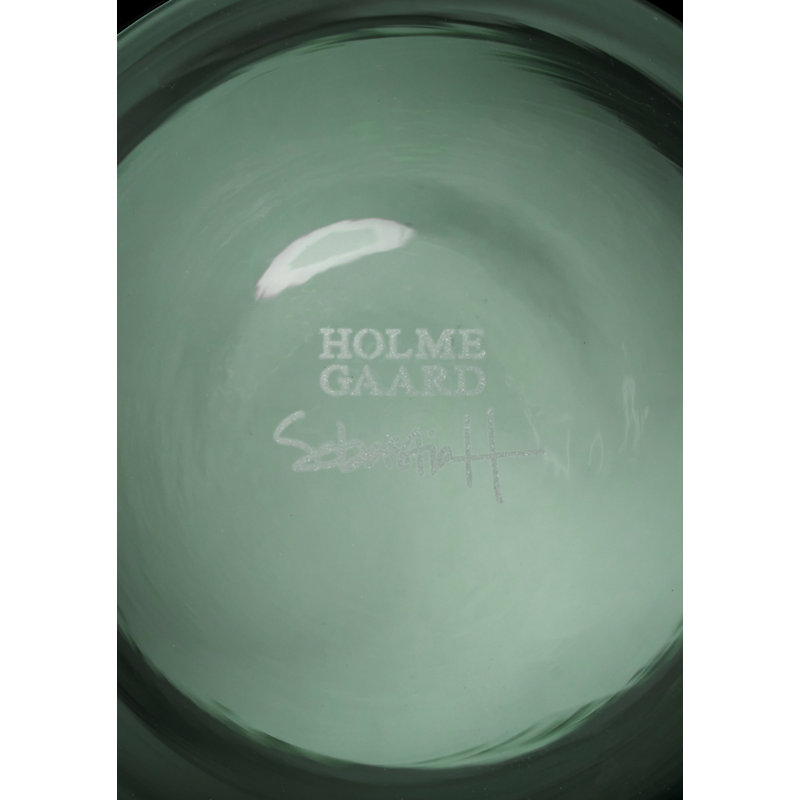 Arc Handmade Glass Table Vase, Dark Green