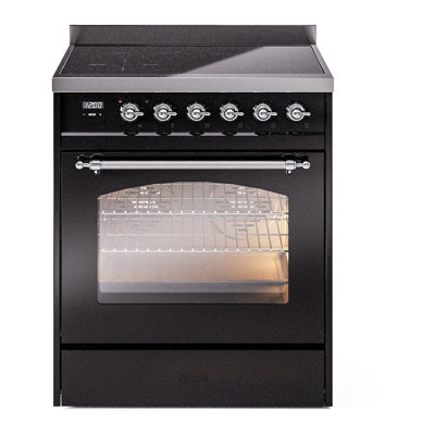ILVE Nostalgie II Series 30 inch Induction Range with 4 Induction Elements (Glass Door)