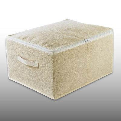 100% Terrycloth  Zipper Felt Storage Box With Holders