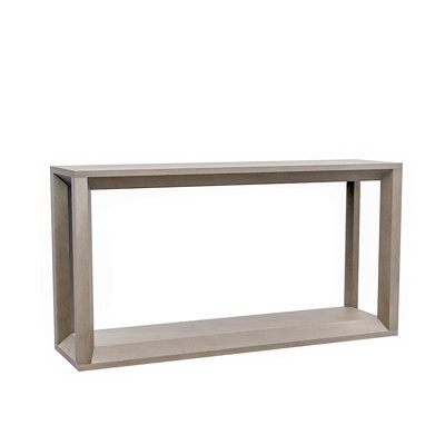 60" Rectangular Solid Wood Veneer Console Table, Wide Sofa Table, Behind Couch Table with Ample Storage for Entryway & Living Room