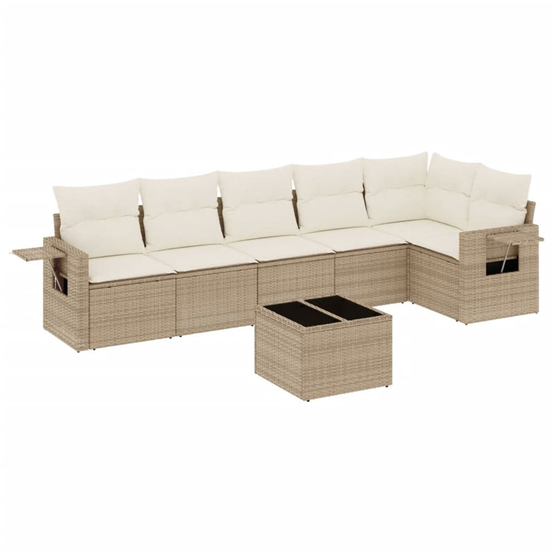 Ensemble de canapé de jardin Vidaxl beige