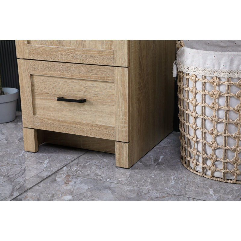 Ensemble de meuble-lavabo simple 19 po Soma, Blanc, Bois de manguier