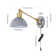 Cimarron Iron Plug-in Swing Arm Sconce with USB Charging Port