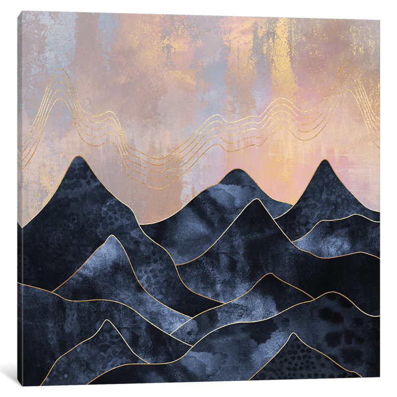 « mountainscape », impression sur toile, H 37 po x l 37 po x P 1,5 po, Pas de tapis, Toile tendue