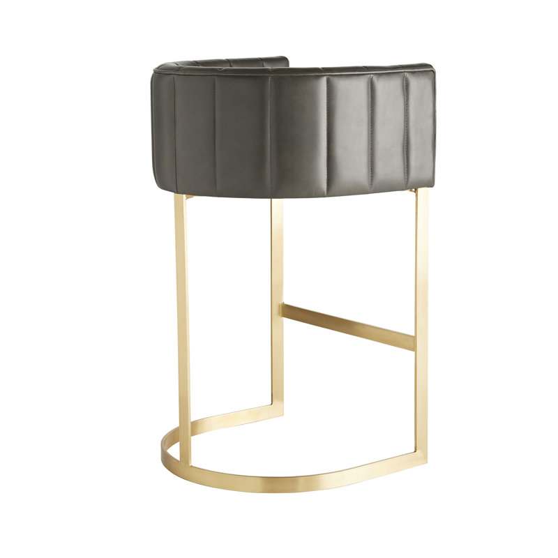 Tatum Upholstered Stool, Short Stool (21" Seat Height), Graphite