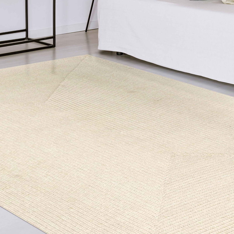 Bohemian Solid Braided Indoor Outdoor Area Rugs, Rectangle 4' x 6'