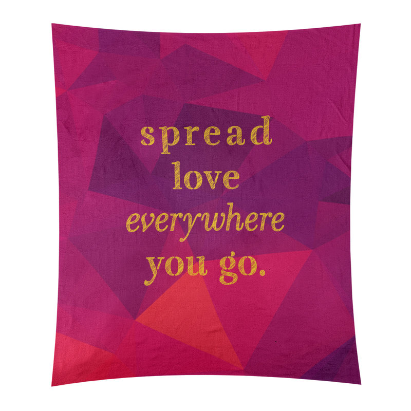 Tapisserie de polyester en faux pierres précieuses pour amour, H 80 po x l 68 po, Rubellite / or