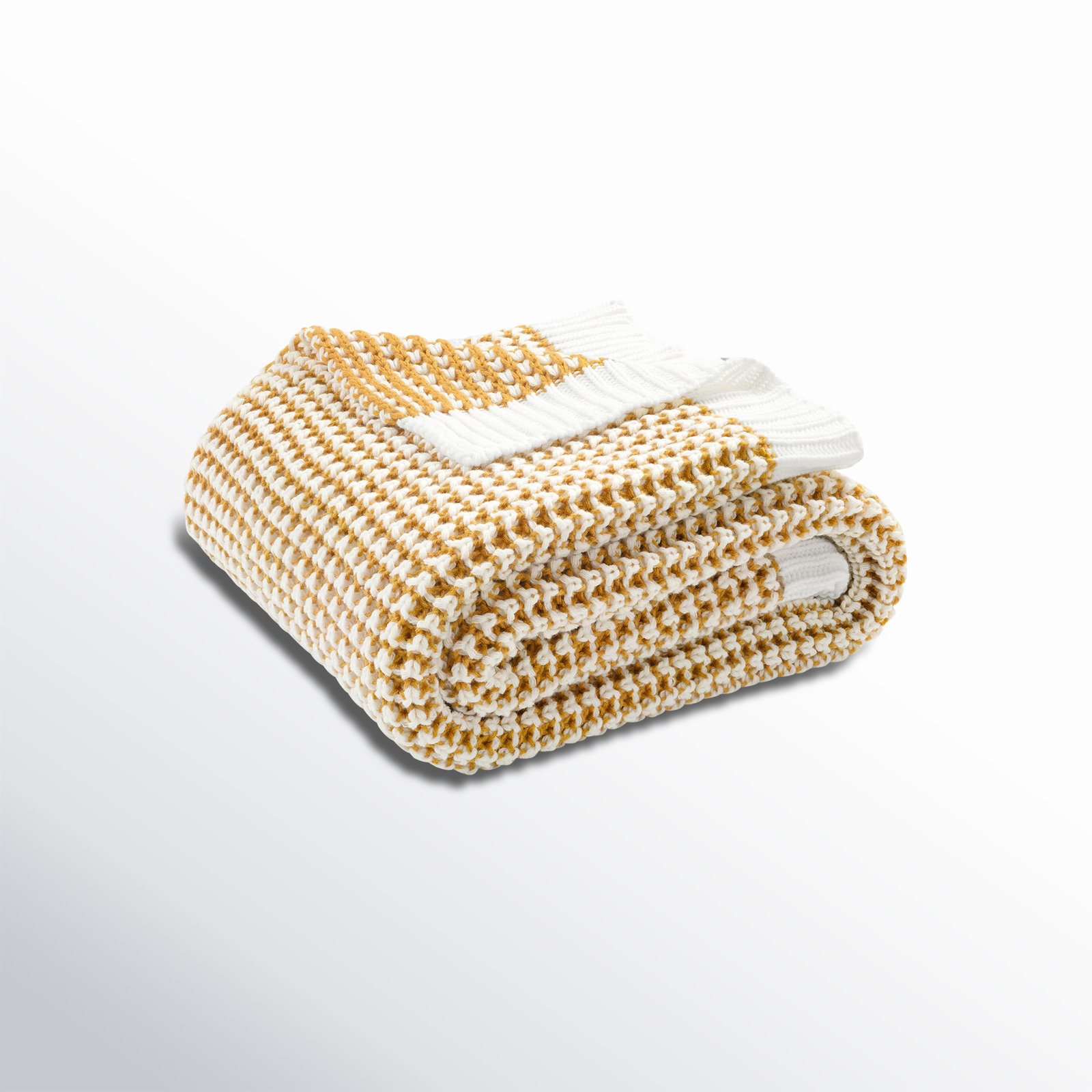 Keil Knit Throw Blanket, Yellow