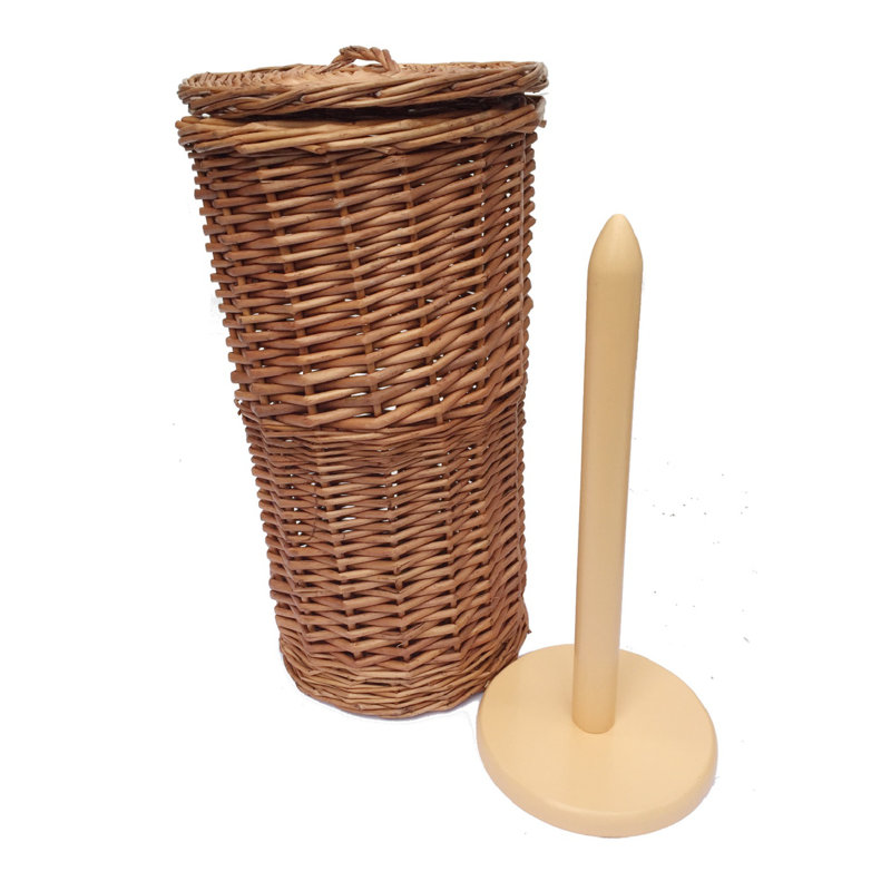Wisser Free Standing Toilet Paper Holder, Pine