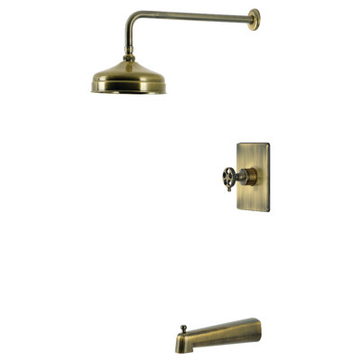 Robinet de baignoire et douche à pression équilibrée à poignée simple Kingston Brass Webb