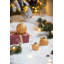 Ensemble de 6 boules de Noël en verre doré | Décoration de fête 3,9 pouces