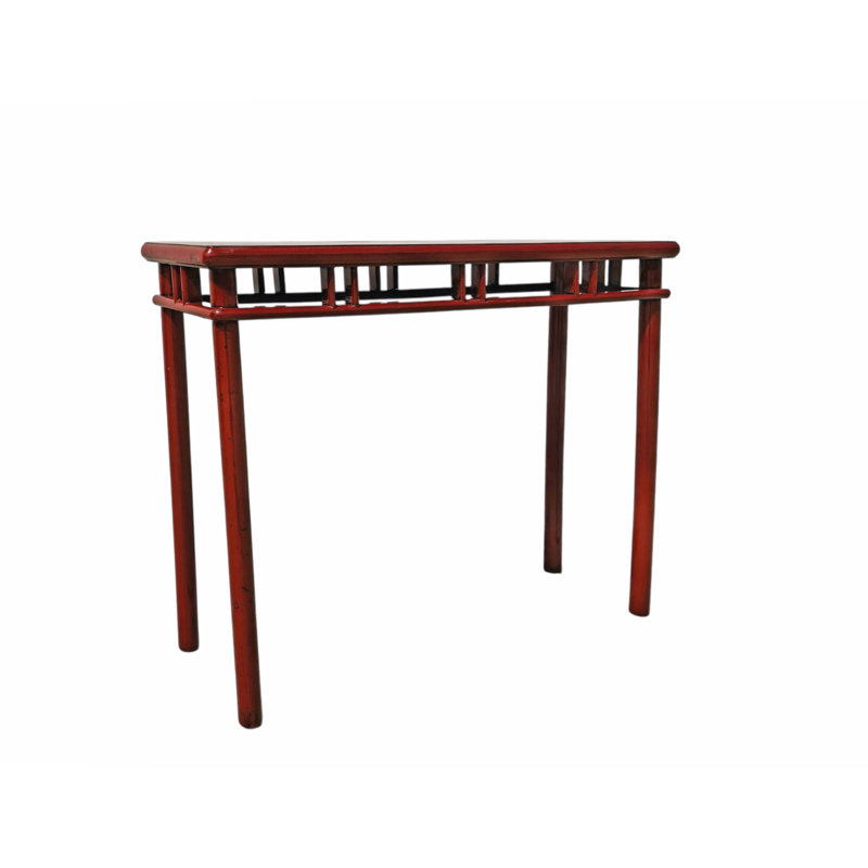 Console rouge laqué de 38 po