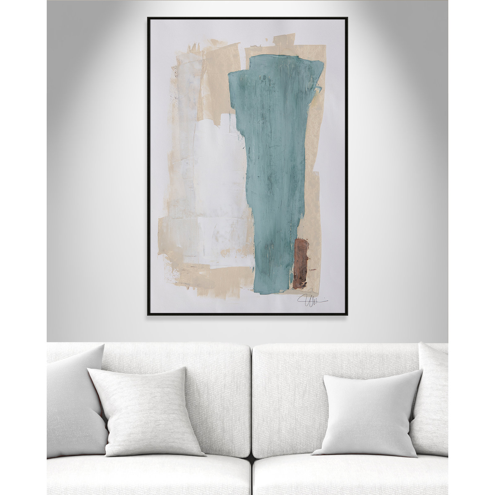 Together We Work-II by - Floater Frame Print on Canvas, Espresso Framed, 61.5" H x 41.5" W x 2" D