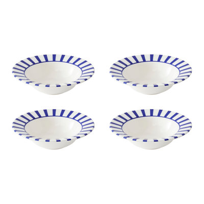 Blue Italian Steccato Cereal Bowl