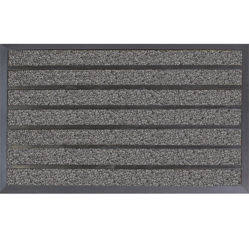 Dirt Stopper Pro Door Mat Striped Doormat, Grey