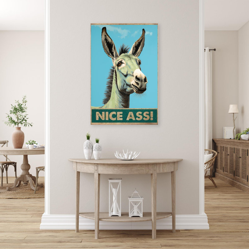 «Illiana Donkey Nice Ass», impression sur toile, H 36 po x l 24 po x P 1,25 po