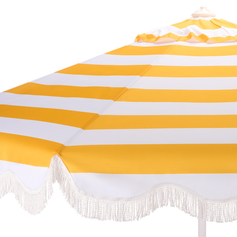 Parasol à manivelle 9 pi Lucerna, Jaune rayé