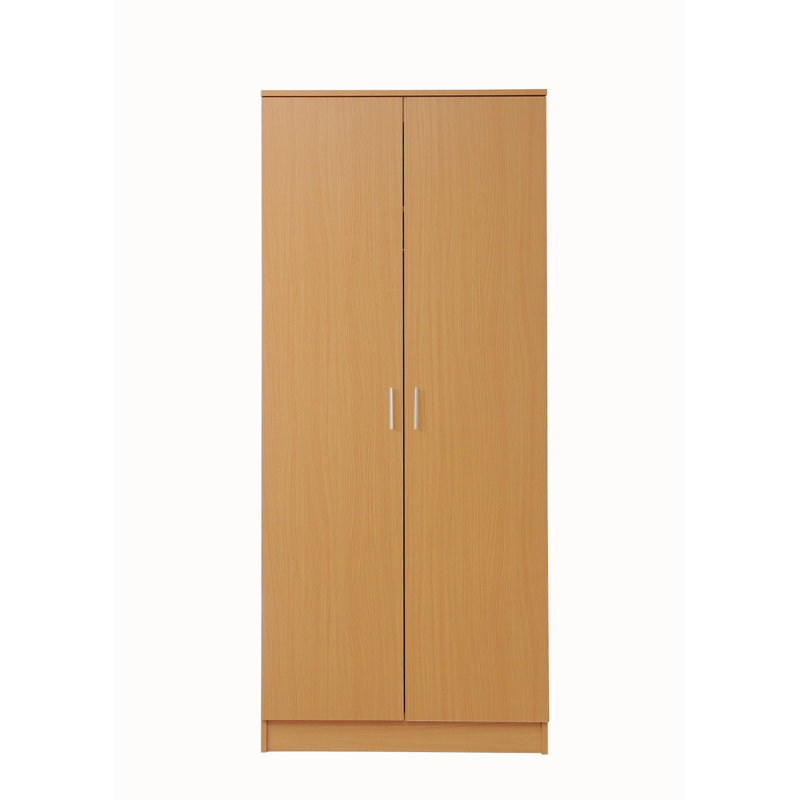 Deanda 2 Door Manufactured Wood Wardrobe, Oak