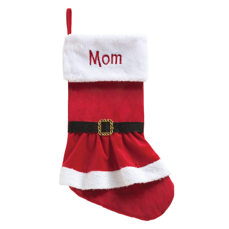 Manteau de Mme Claus avec bas de nom personnalisé